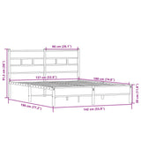 Bed frame without mattress sonoma oak 137x190 cm