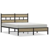 Bed frame without mattress sonoma oak 140x190 cm