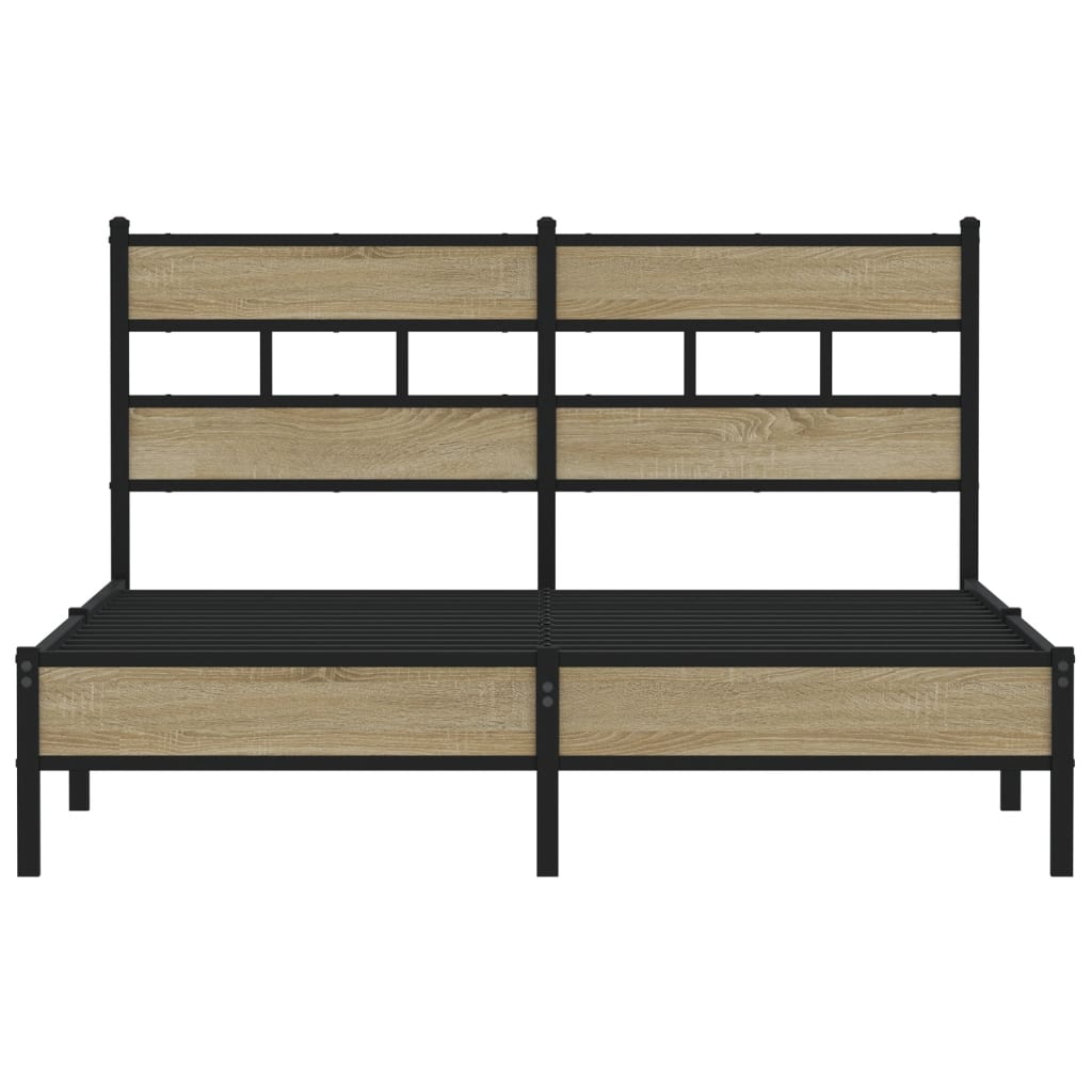 Bed frame without mattress sonoma oak 140x190 cm