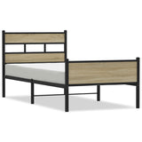 Bed frame without mattress sonoma oak 80x200 cm