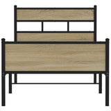 Bed frame without mattress sonoma oak 80x200 cm