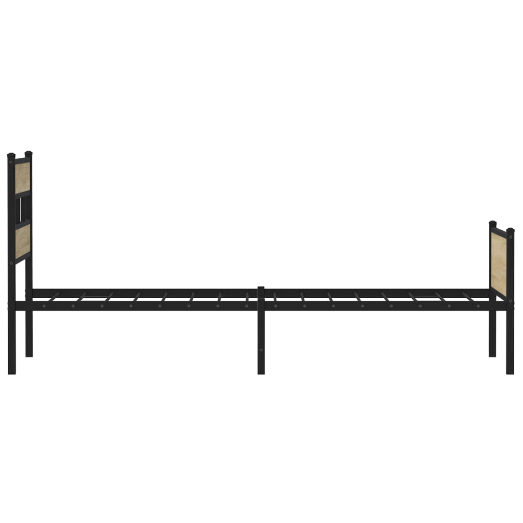 Bed frame without mattress sonoma oak 80x200 cm