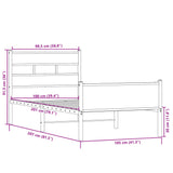 Bettgestell ohne Matratze Sonoma-Eiche 100x200 cm