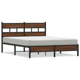 Cadre de lit sans matelas chêne marron 137x190 cm