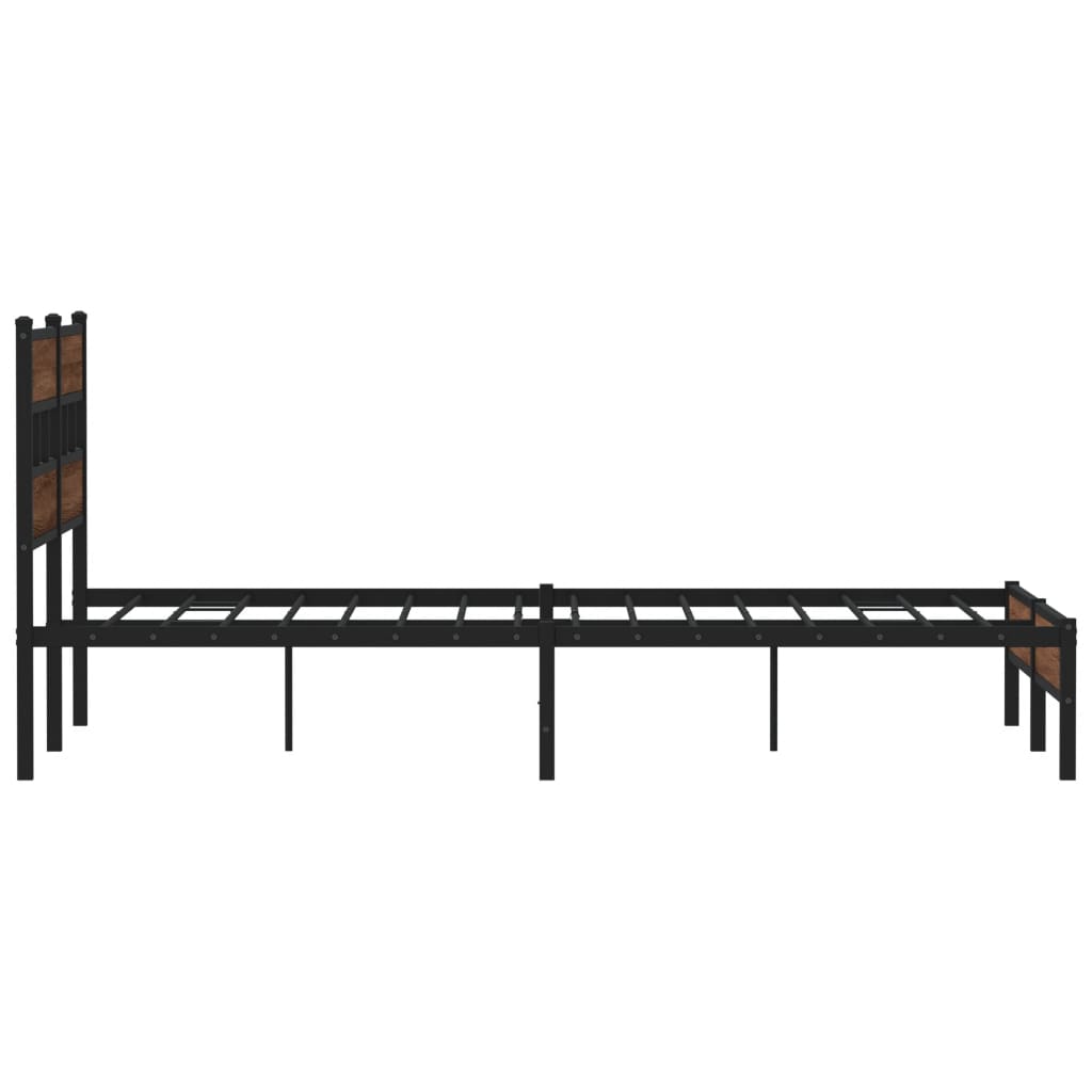 Cadre de lit sans matelas chêne marron 137x190 cm