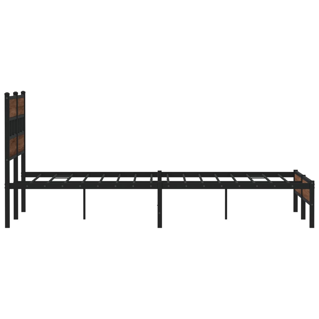 Cadre de lit sans matelas chêne marron 140x190 cm