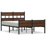 Cadre de lit sans matelas chêne marron 120x190 cm