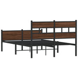 Cadre de lit sans matelas chêne marron 120x190 cm