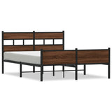 Cadre de lit sans matelas chêne marron 137x190 cm