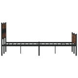 Cadre de lit sans matelas chêne marron 137x190 cm