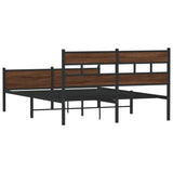 Cadre de lit sans matelas chêne marron 137x190 cm