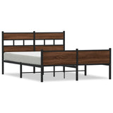 Cadre de lit sans matelas chêne marron 140x190 cm