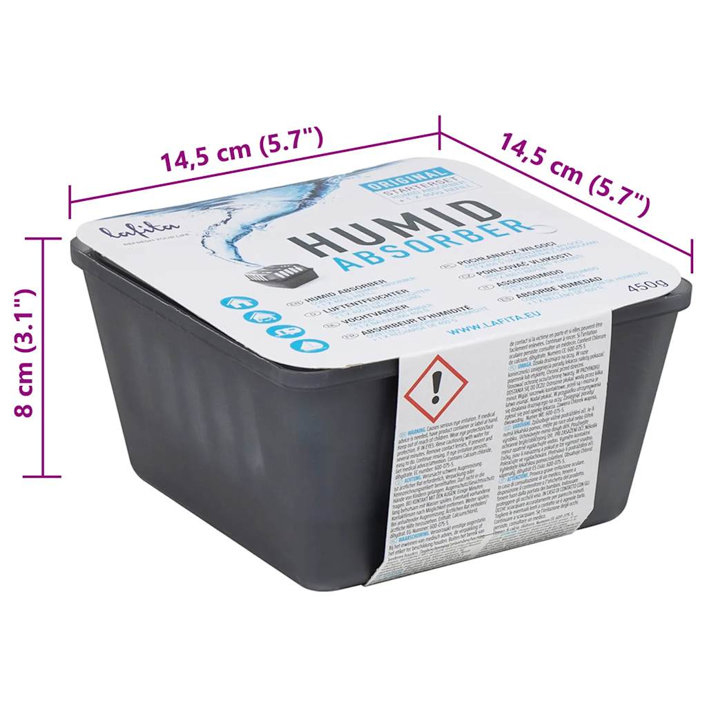 Absorbeurs d'humidité avec sacs de recharge 2 pcs 450 g