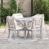 Transparent tarpaulin with eyelets 2x2 m polyethylene