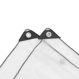 Transparent tarpaulin with eyelets 2x8 m polyethylene