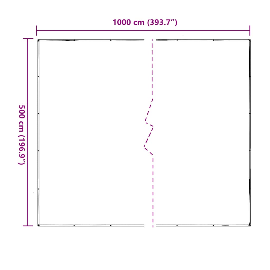 Bâche transparente avec œillets 5x10 m polyéthylène