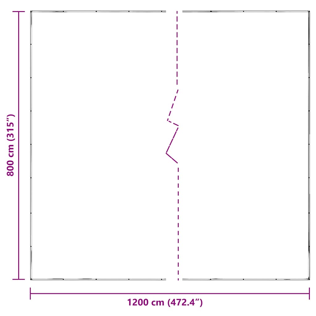 Transparent tarpaulin with eyelets 8x12 m polyethylene