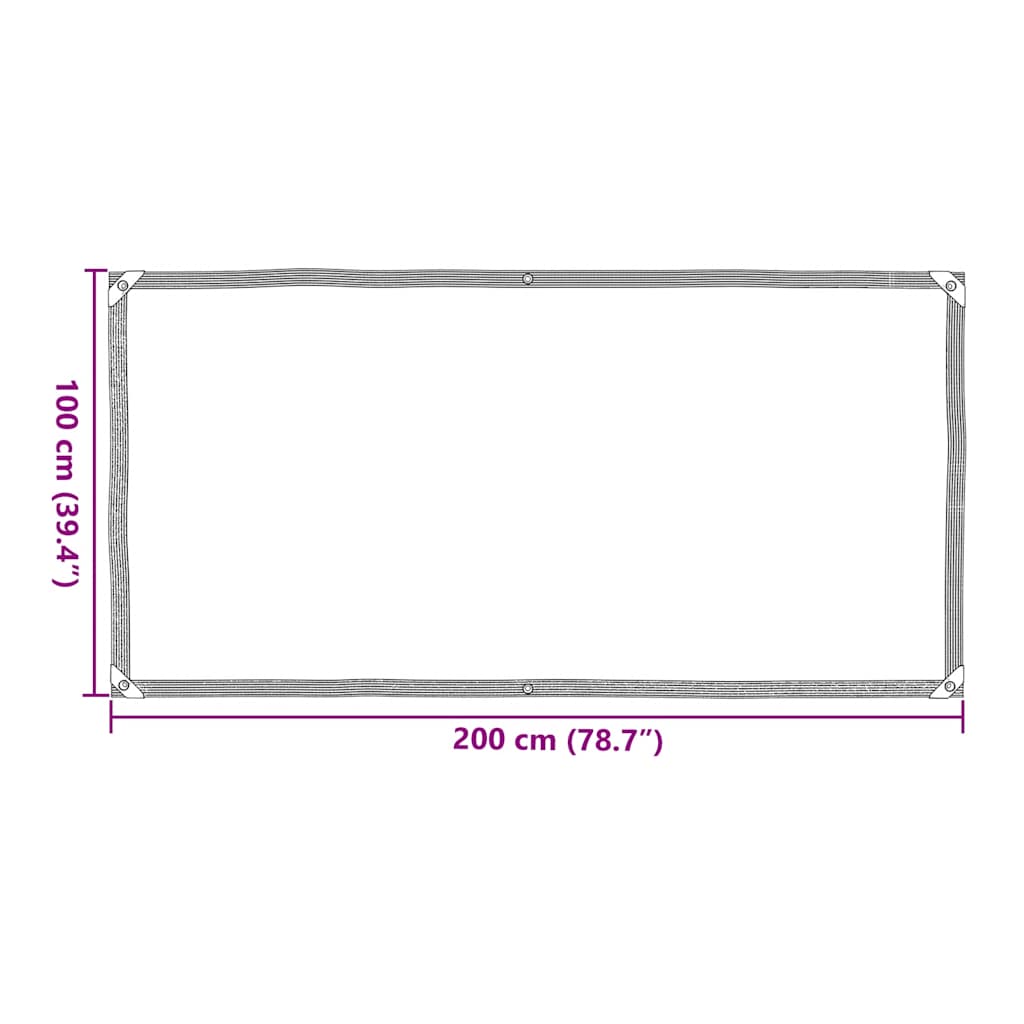 Bâche transparente avec œillets 1x2 m polyéthylène