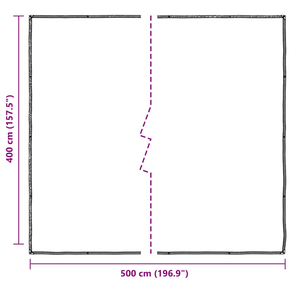 Bâche transparente avec œillets 4x5 m polyéthylène