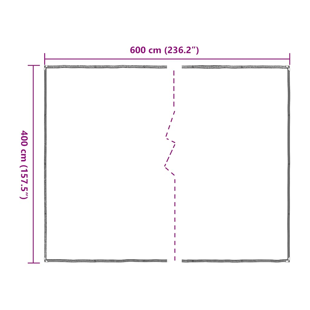 Bâche transparente avec œillets 4x6 m polyéthylène