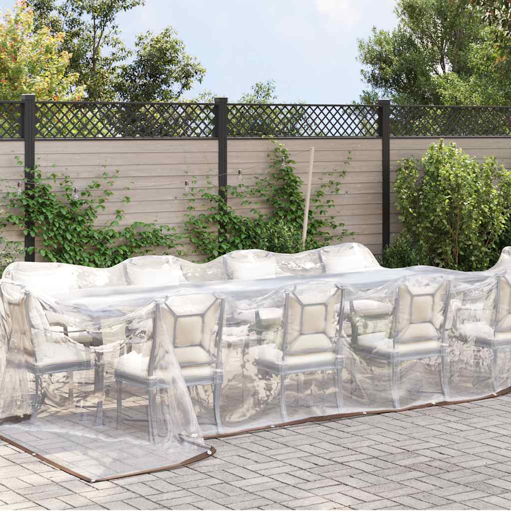 Transparent tarpaulin with eyelets 4x10 m polyethylene