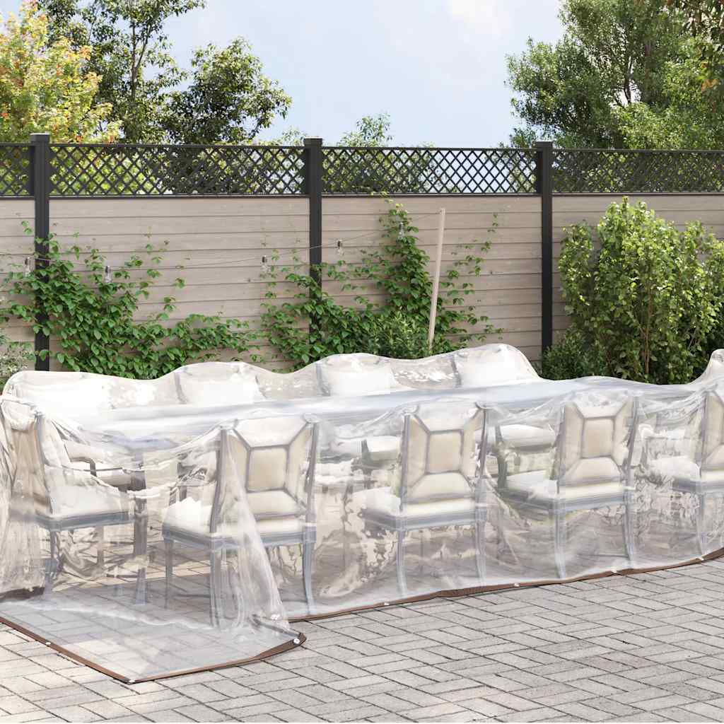 Transparent tarpaulin with eyelets 5x6 m polyethylene