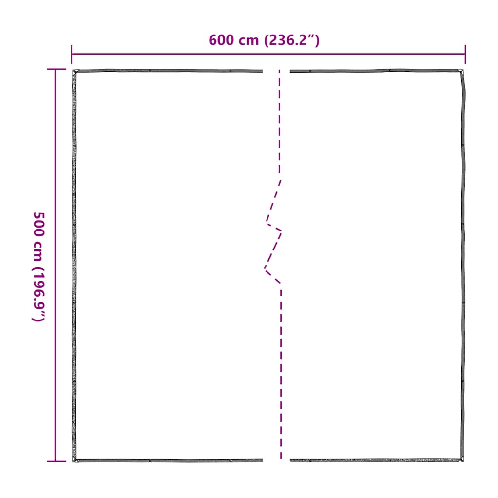 Bâche transparente avec œillets 5x6 m polyéthylène