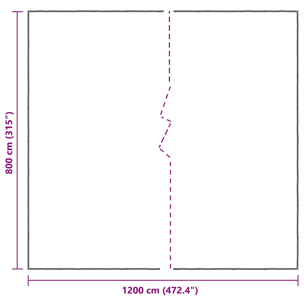 Bâche transparente avec œillets 8x12 m polyéthylène