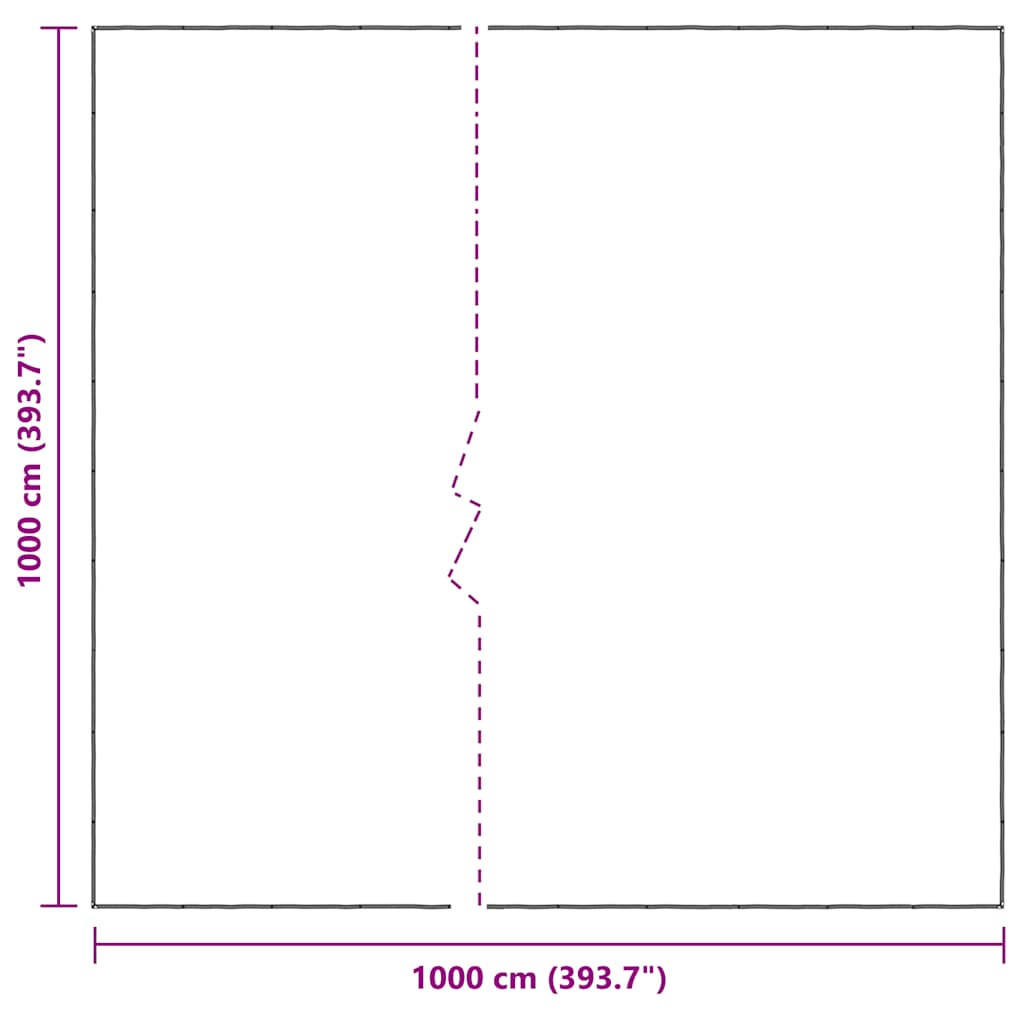 Transparent tarpaulin with eyelets 10x10 m polyethylene