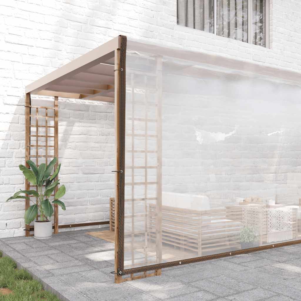 Transparent tarpaulin with eyelets 10x10 m polyethylene