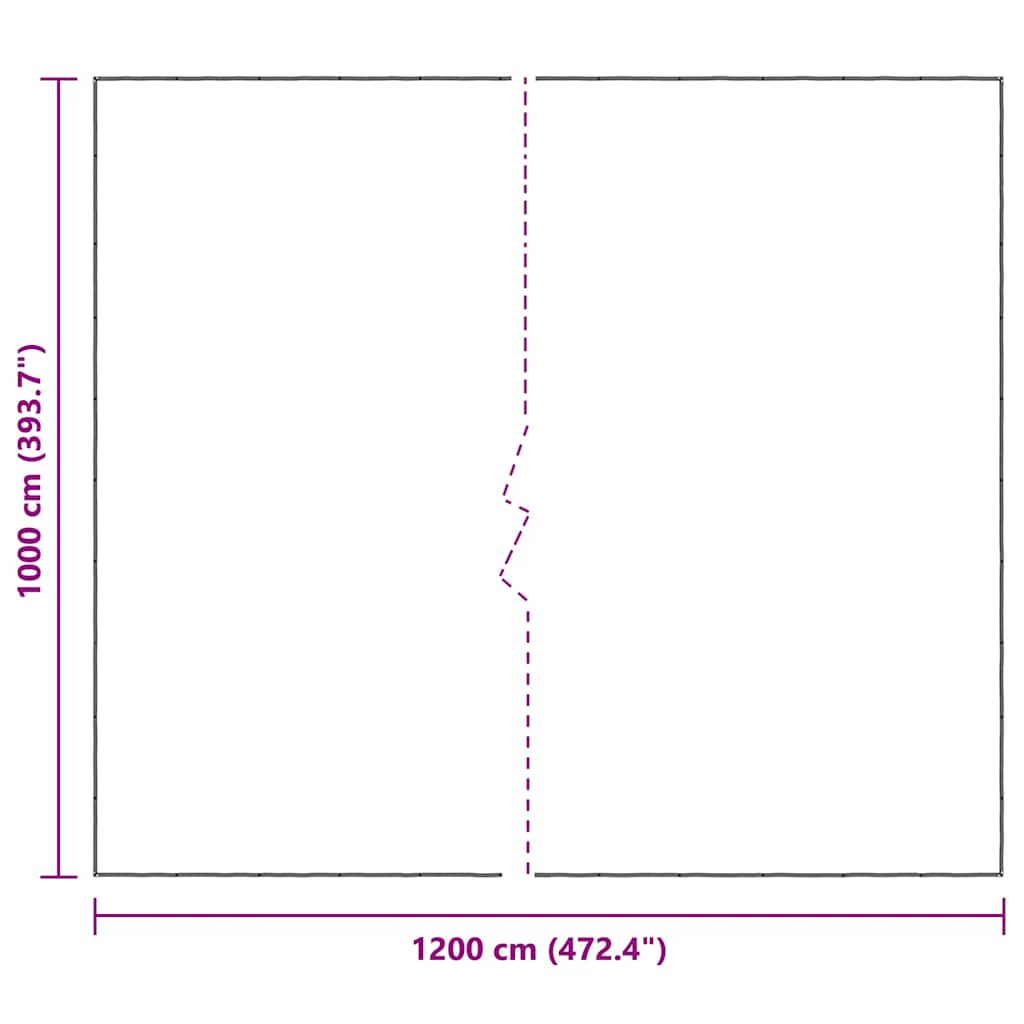 Transparent tarpaulin with eyelets 10x12 m polyethylene