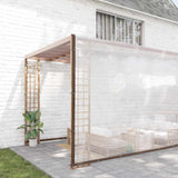 Transparent tarpaulin with eyelets 10x12 m polyethylene