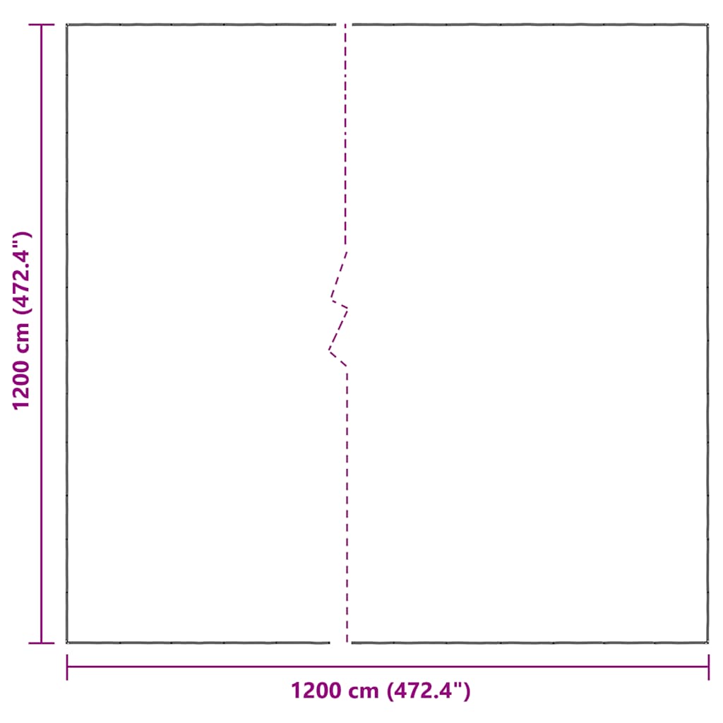 Transparent tarpaulin with eyelets 12x12 m polyethylene