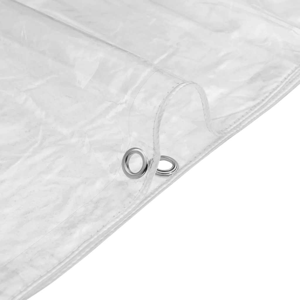 Transparent tarpaulin with eyelets 2x5 m PVC