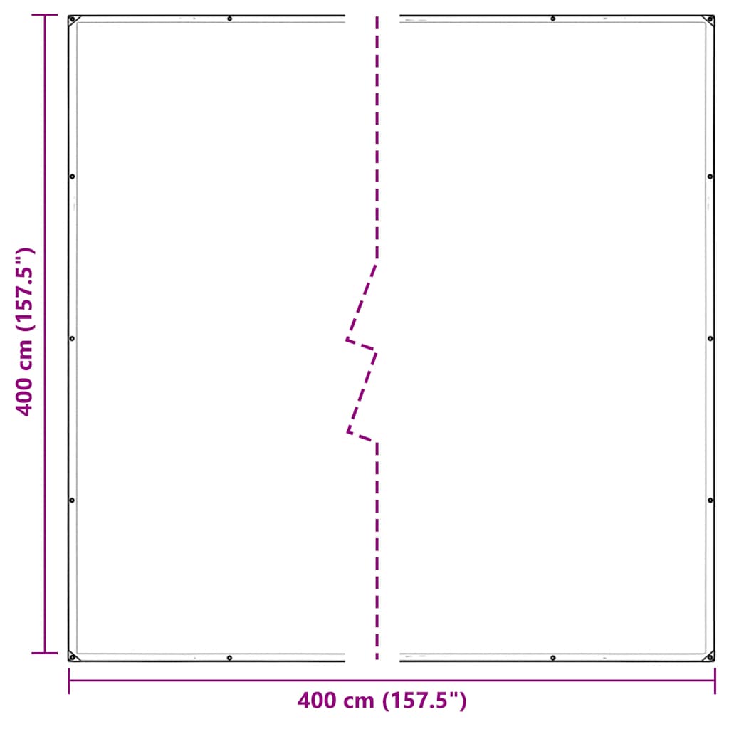 Bâche transparente avec œillets 4x4 m PVC