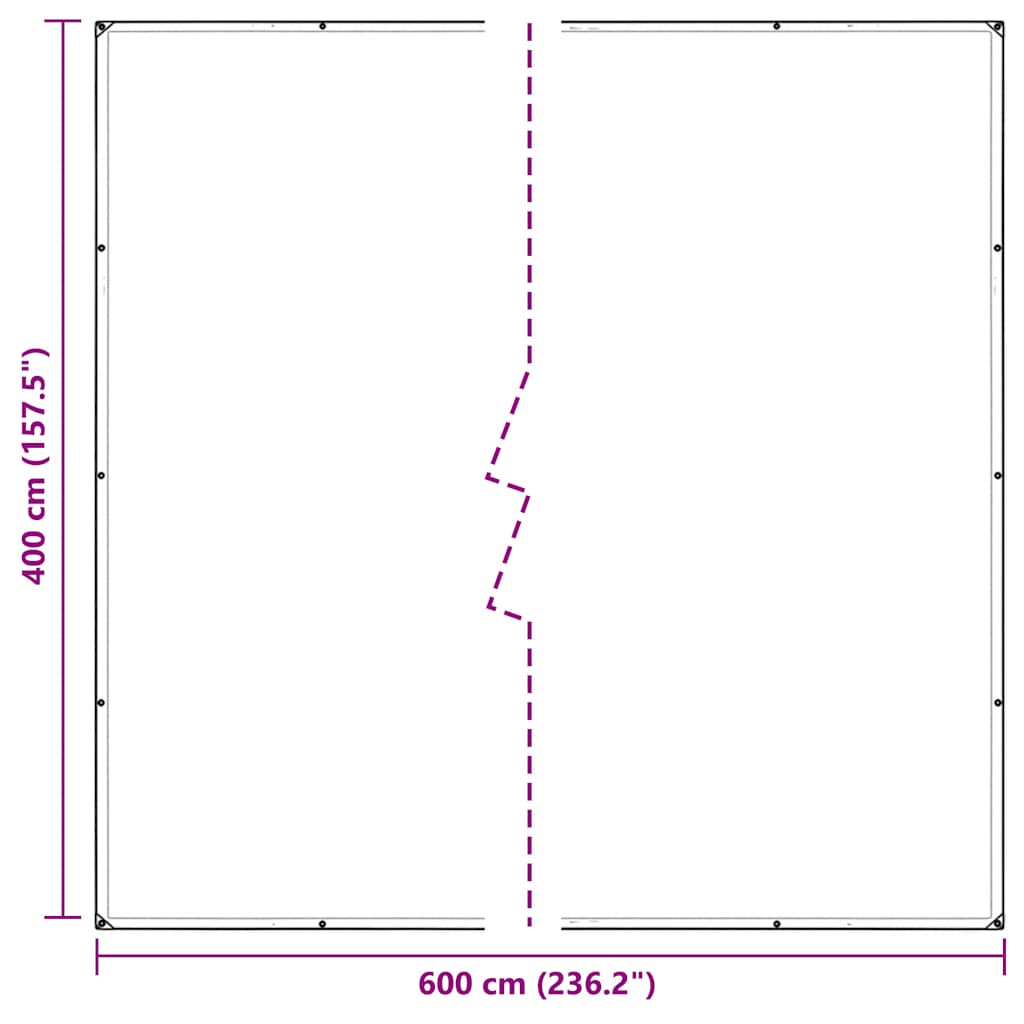 Bâche transparente avec œillets 4x6 m PVC