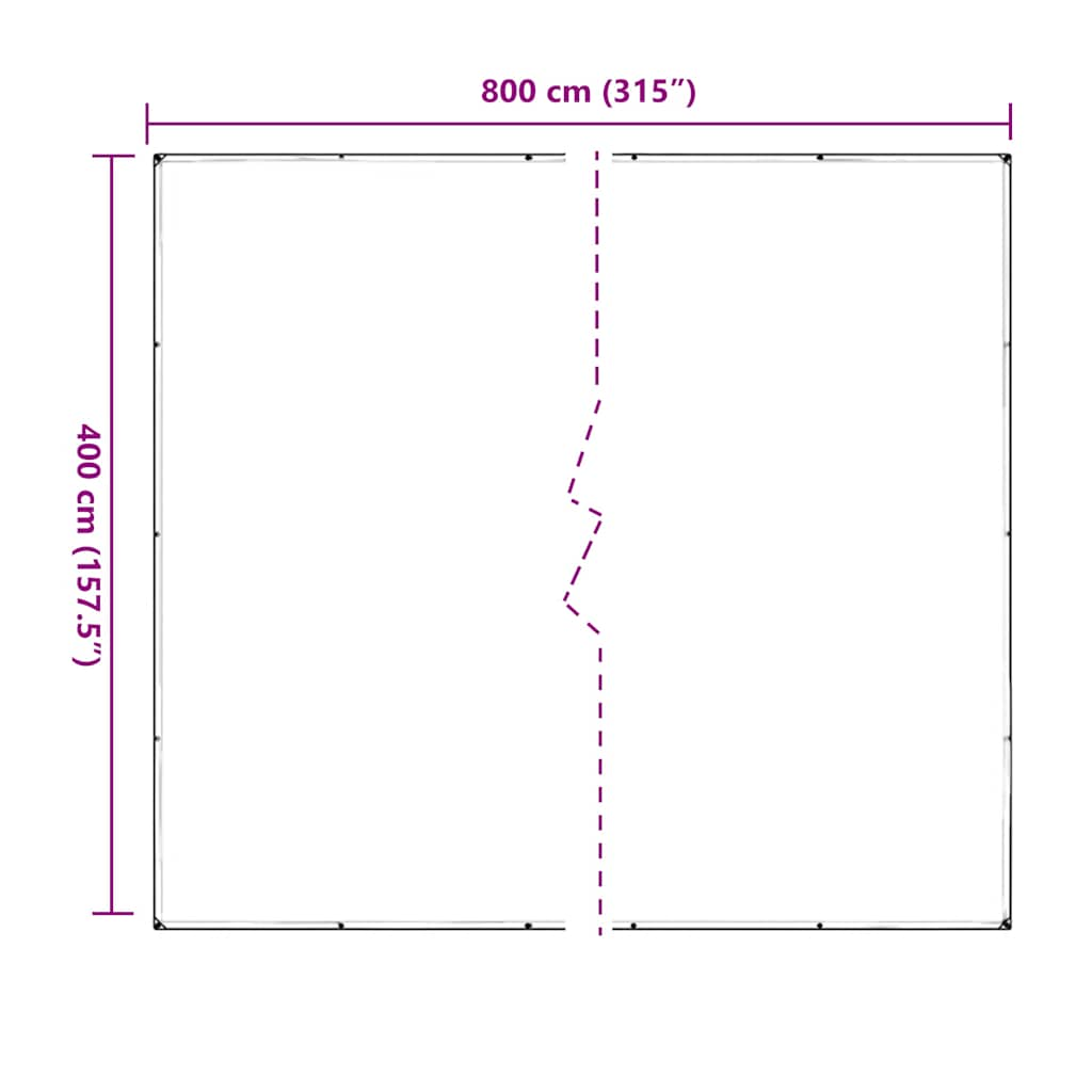 Bâche transparente avec œillets 4x8 m PVC