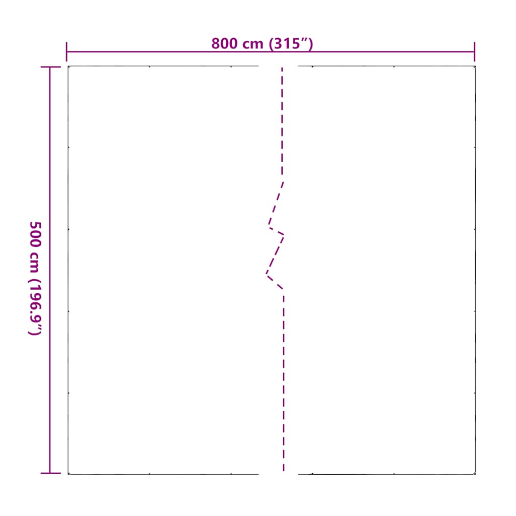 Bâche transparente avec œillets 5x8 m PVC