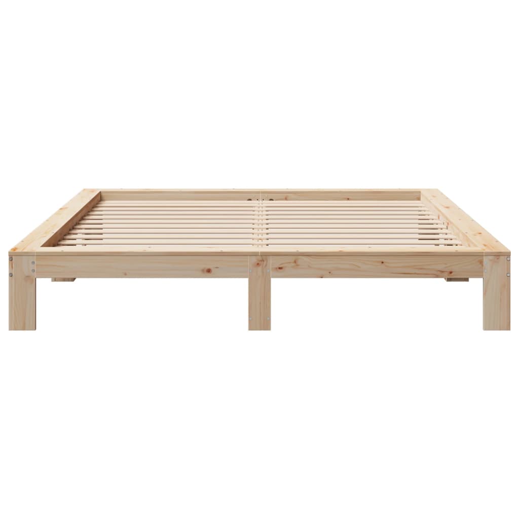 Cadre de lit sans matelas 200x200 cm bois massif de pin