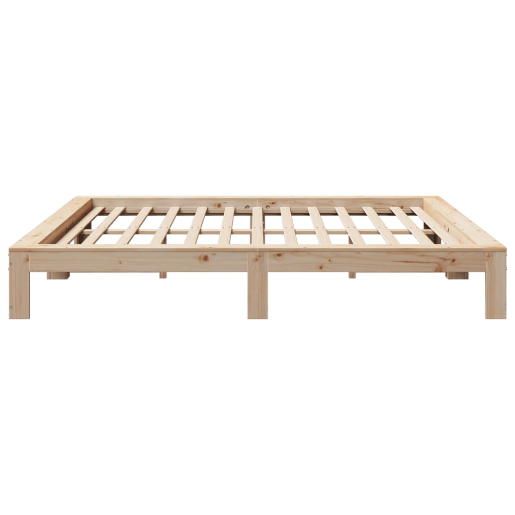 Cadre de lit sans matelas 200x200 cm bois massif de pin