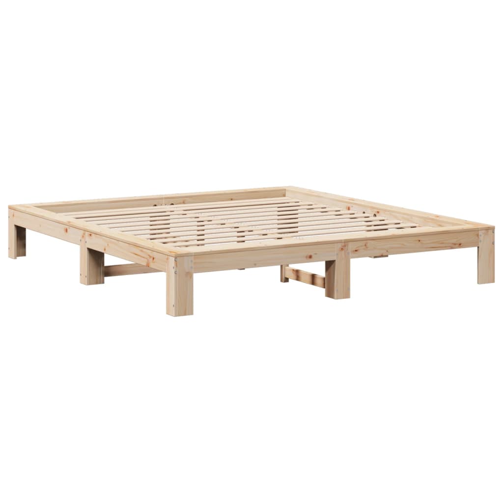 Bed frame without mattress 180x200 cm solid pine wood