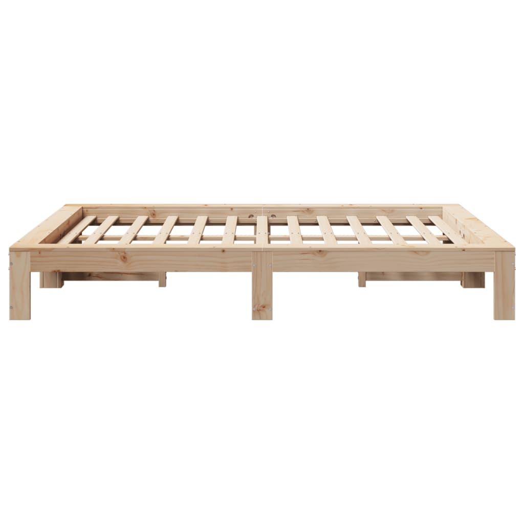 Cadre de lit sans matelas 160x200 cm bois massif de pin