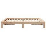 Bed frame without mattress 160x200 cm solid pine wood