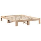 Bed frame without mattress 140x190 cm solid pine wood