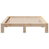 Cadre de lit sans matelas 135x190 cm bois de pin massif