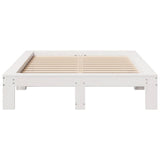 Cadre de lit sans matelas blanc 120x190 cm bois de pin massif