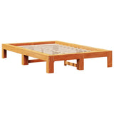 Cadre de lit sans matelas cire marron 120x190cm bois pin massif