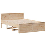 Cadre de lit sans matelas avec tête de lit 160x200cm pin massif