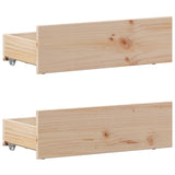 Cadre de lit sans matelas avec tête de lit 100x200 cm bois pin