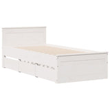 Cadre de lit sans matelas avec tête de lit 100x200 cm bois pin